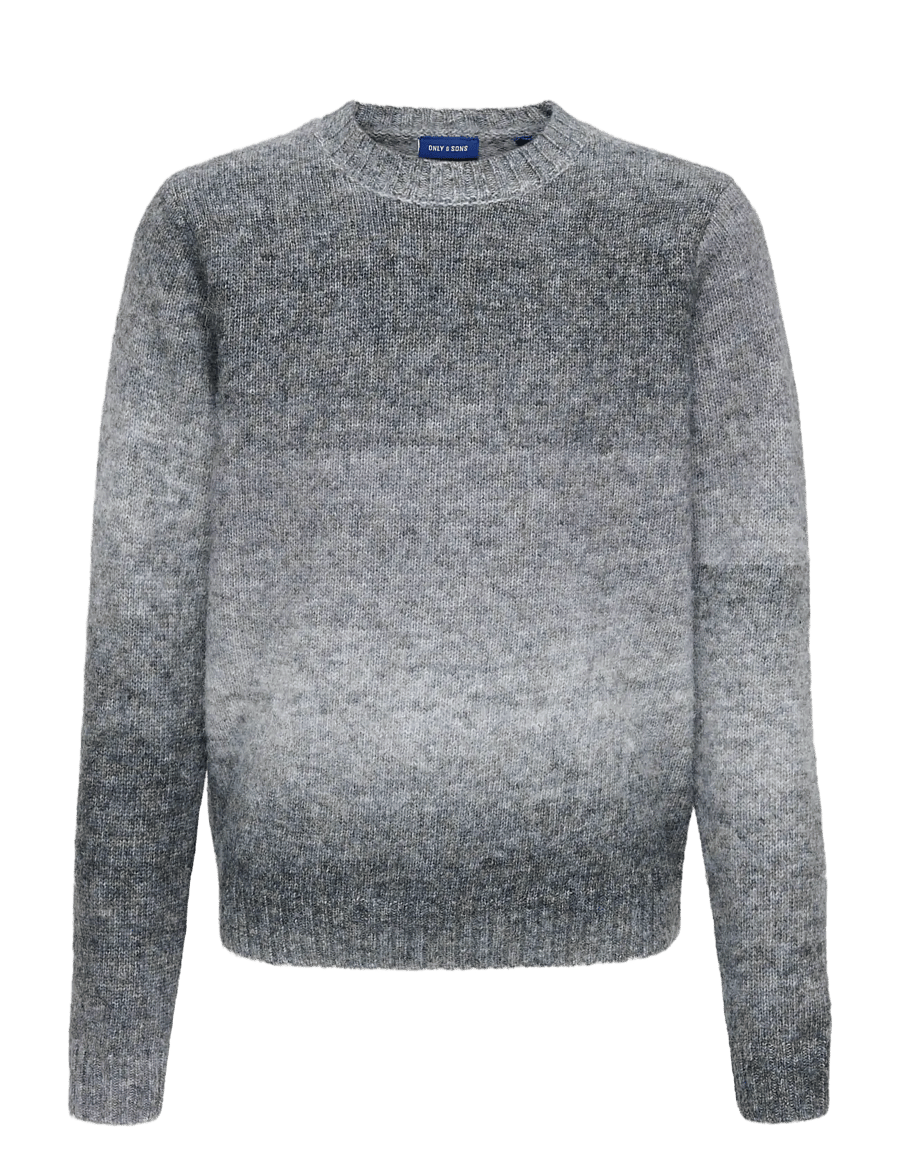 ONLY & SONS - OSJMACK GRADIENT REG CREW KNIT - pullover - grey pinstripe - 0