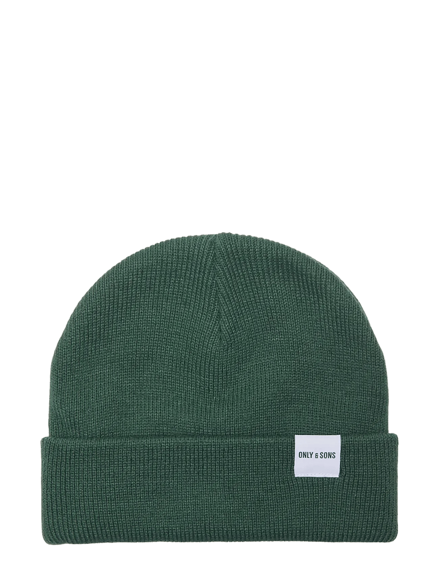 ONLY & SONS - ONSISAAC SHORT BEANIE FLAT KNIT - kollektionen - pineneedle - 0