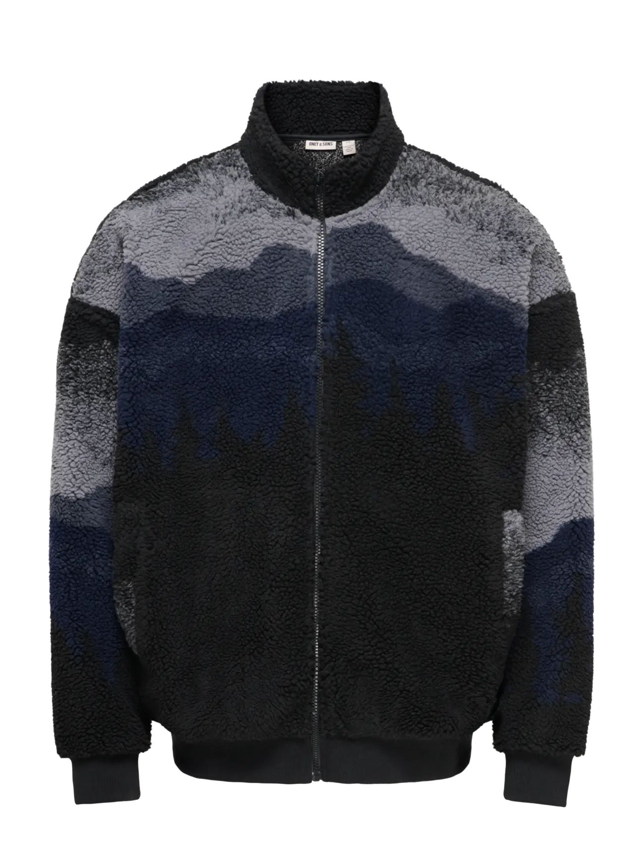 ONLY & SONS ONSADAM LIFE OVZ SHERPA BOMBER SWEAT - ONLY & SONS - DARK NAVY / navy
