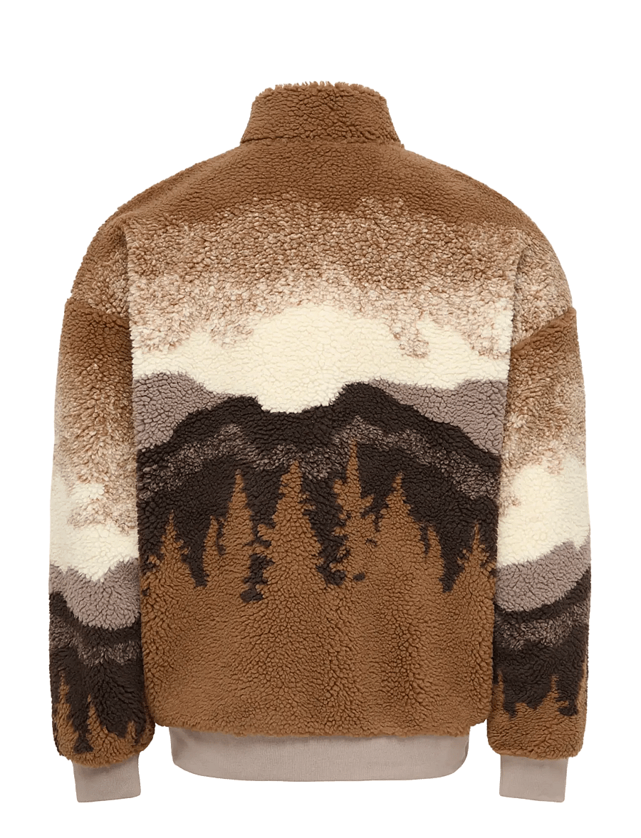 ONLY & SONS - ONSADAM LIFE OVZ SHERPA BOMBER SWEAT - fleece-pullover - fungi - 1