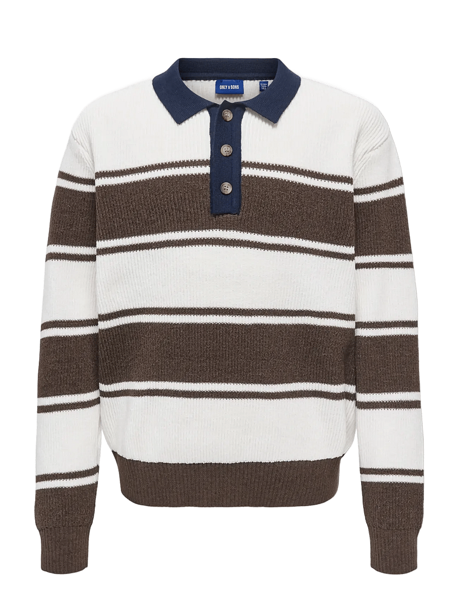 ONLY & SONS - OSJRODGER RLX POLO KNIT - cloud dancer - 0