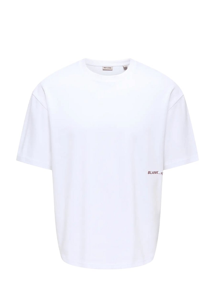 ONLY & SONS - ONSCASPIAN AIRFLEX BLNK SPACE BXY TEE - kortærmede t-shirts - bright white - 0