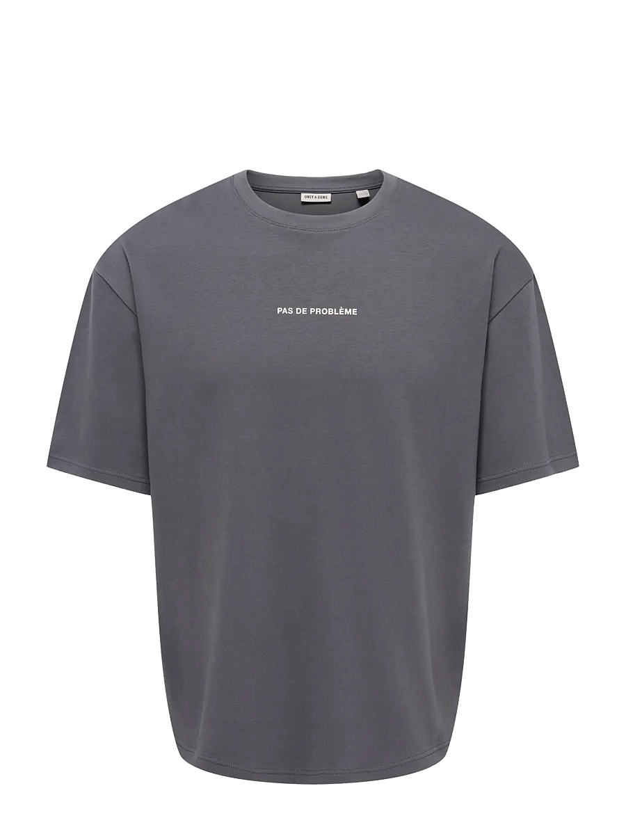 ONLY & SONS - ONSCASPIAN AIRFLEX BLNK SPACE BXY TEE - kurzärmelige t-shirts - grey pinstripe - 0
