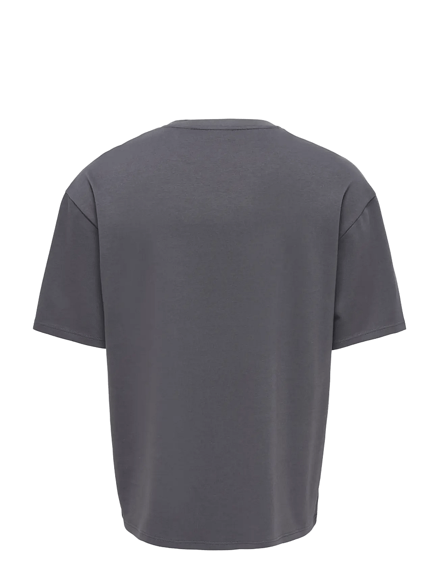 ONLY & SONS - ONSCASPIAN AIRFLEX BLNK SPACE BXY TEE - kurzärmelige t-shirts - grey pinstripe - 1