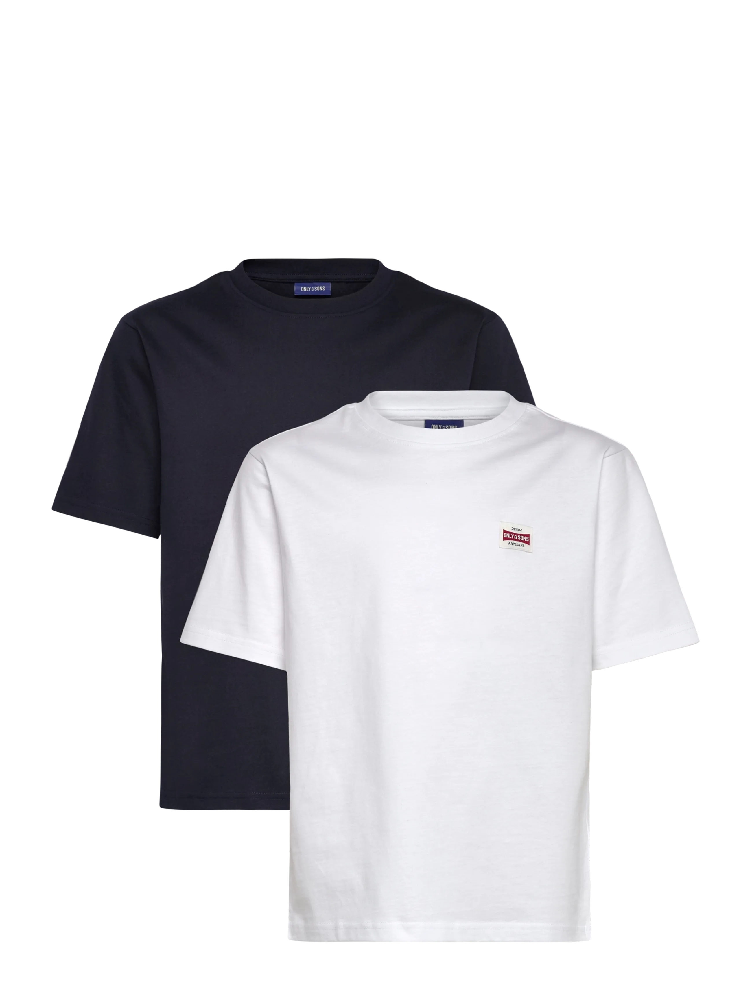 ONLY & SONS OSJFRED LIFE RLX SS LABEL TEE 2-PACK - ONLY & SONS - NIGHT SKY / navy