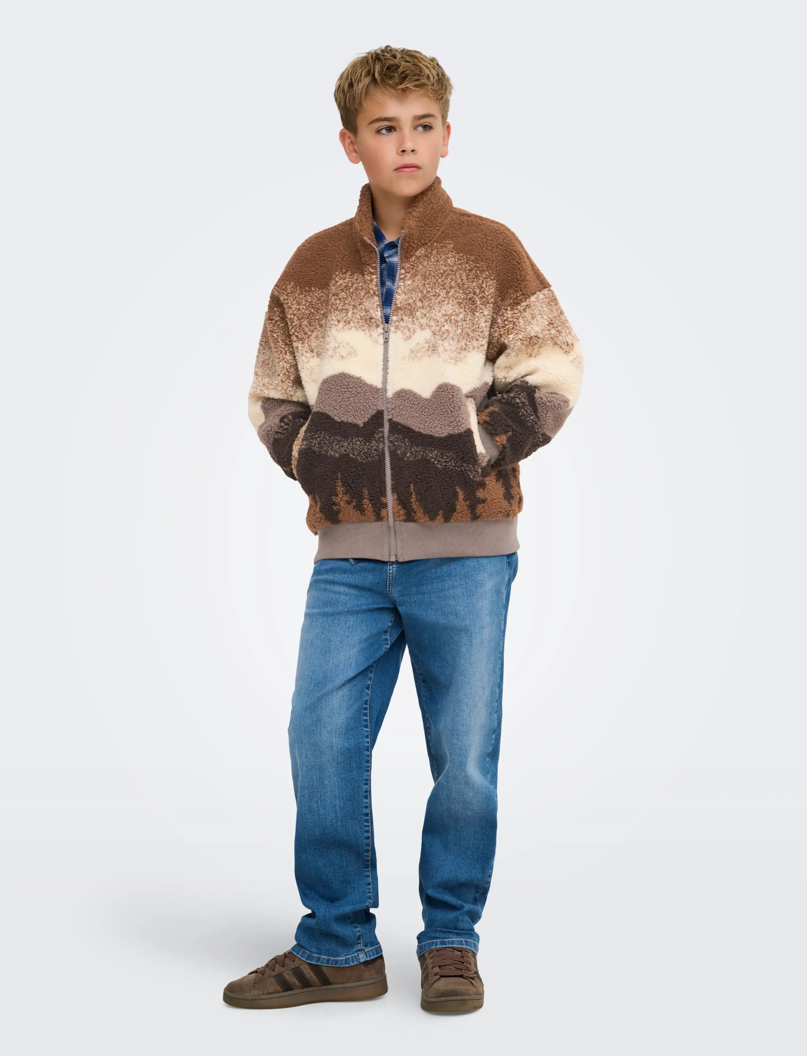 ONLY & SONS - OSJADAM LIFE OVZ SHERPA BOMBER SWEAT - jacken & mäntel - fungi - 4
