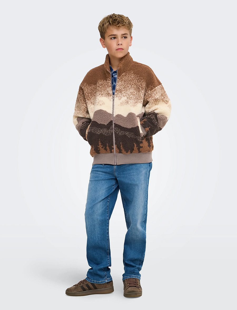 ONLY & SONS - OSJADAM LIFE OVZ SHERPA BOMBER SWEAT - bomberjacken - fungi - 4