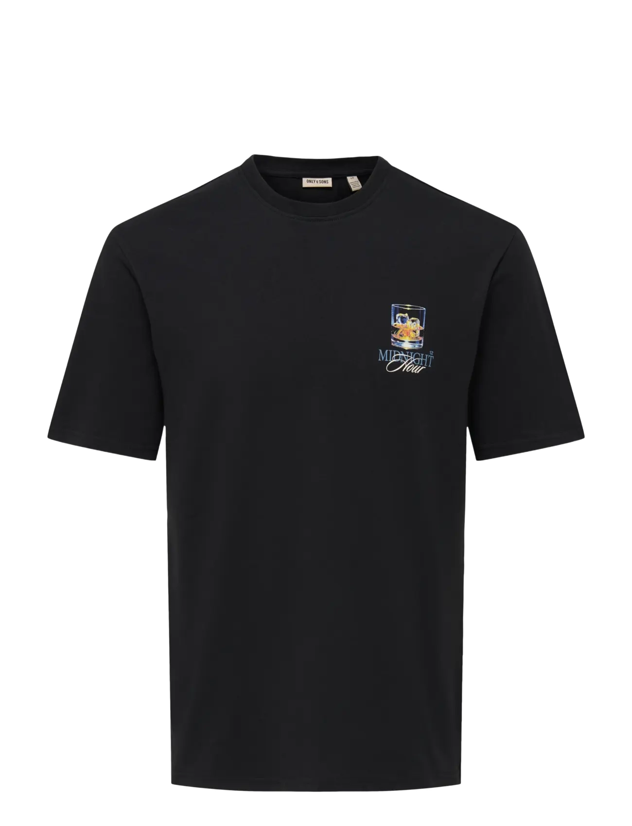 ONLY & SONS ONSFRED NEGRONI NIGHTS SS TEE - Looks for less - BLACK / black