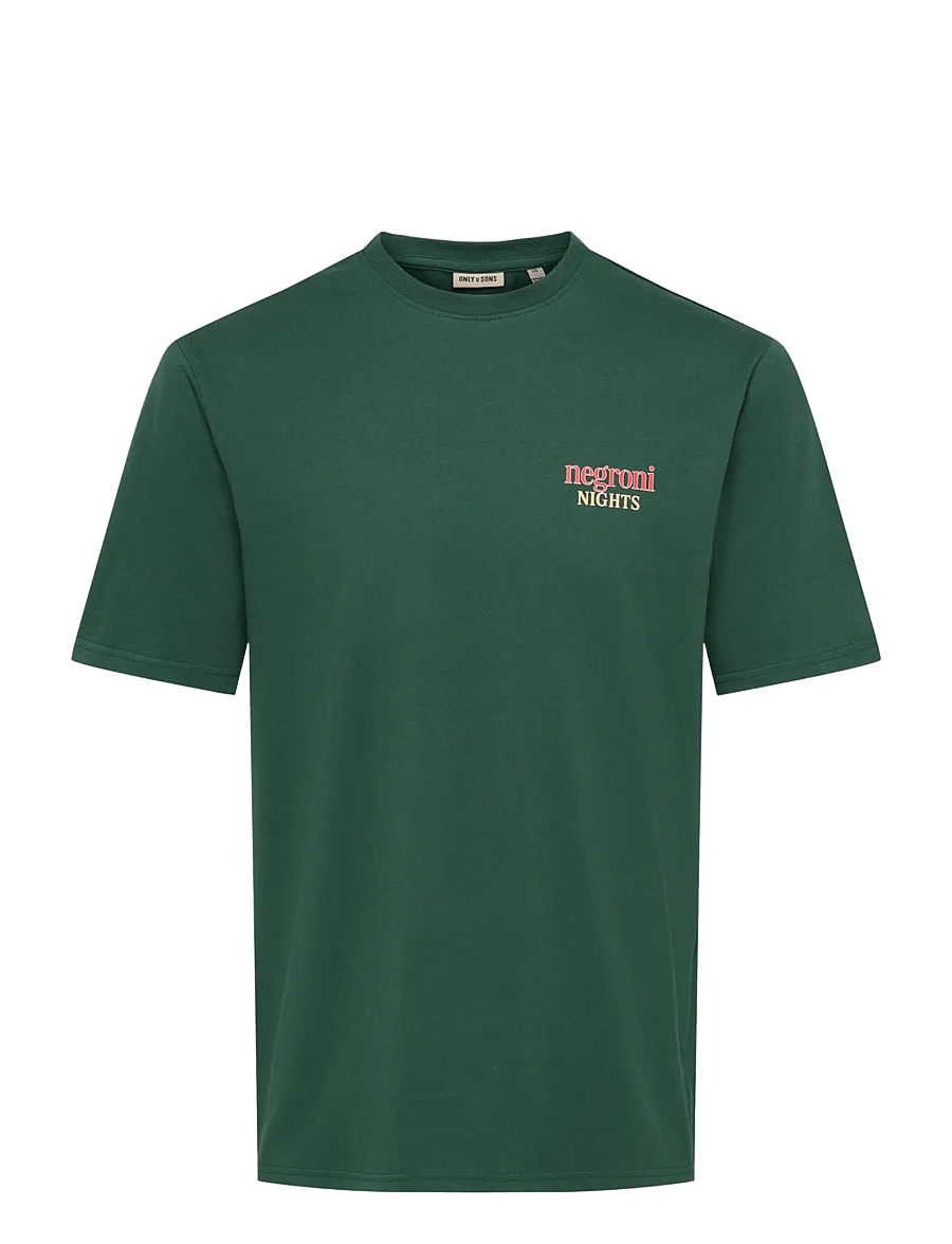 ONLY & SONS - ONSFRED NEGRONI NIGHTS SS TEE - kurzärmelige t-shirts - pineneedle - 0
