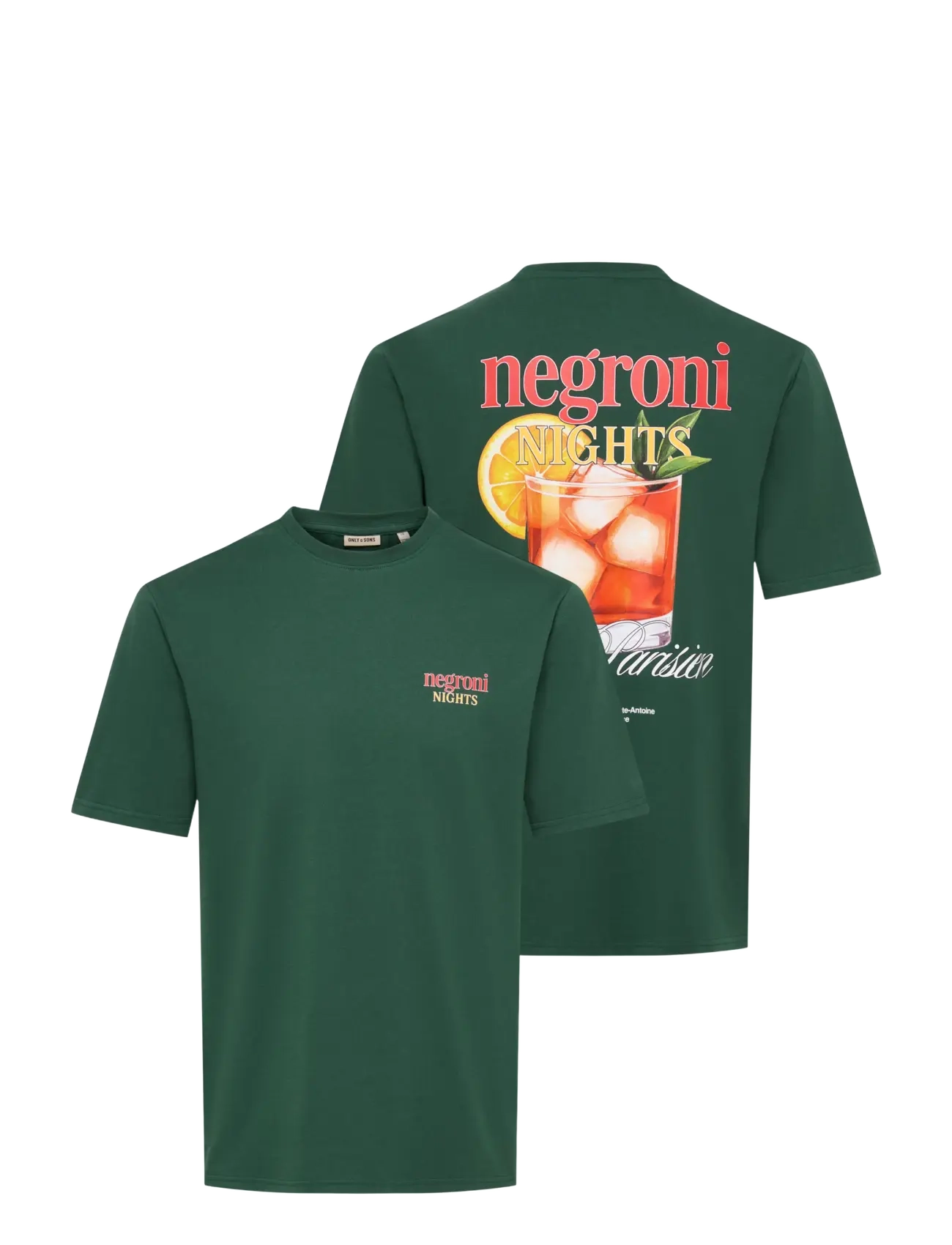 ONLY & SONS - ONSFRED NEGRONI NIGHTS SS TEE - kurzärmelige t-shirts - pineneedle - 2