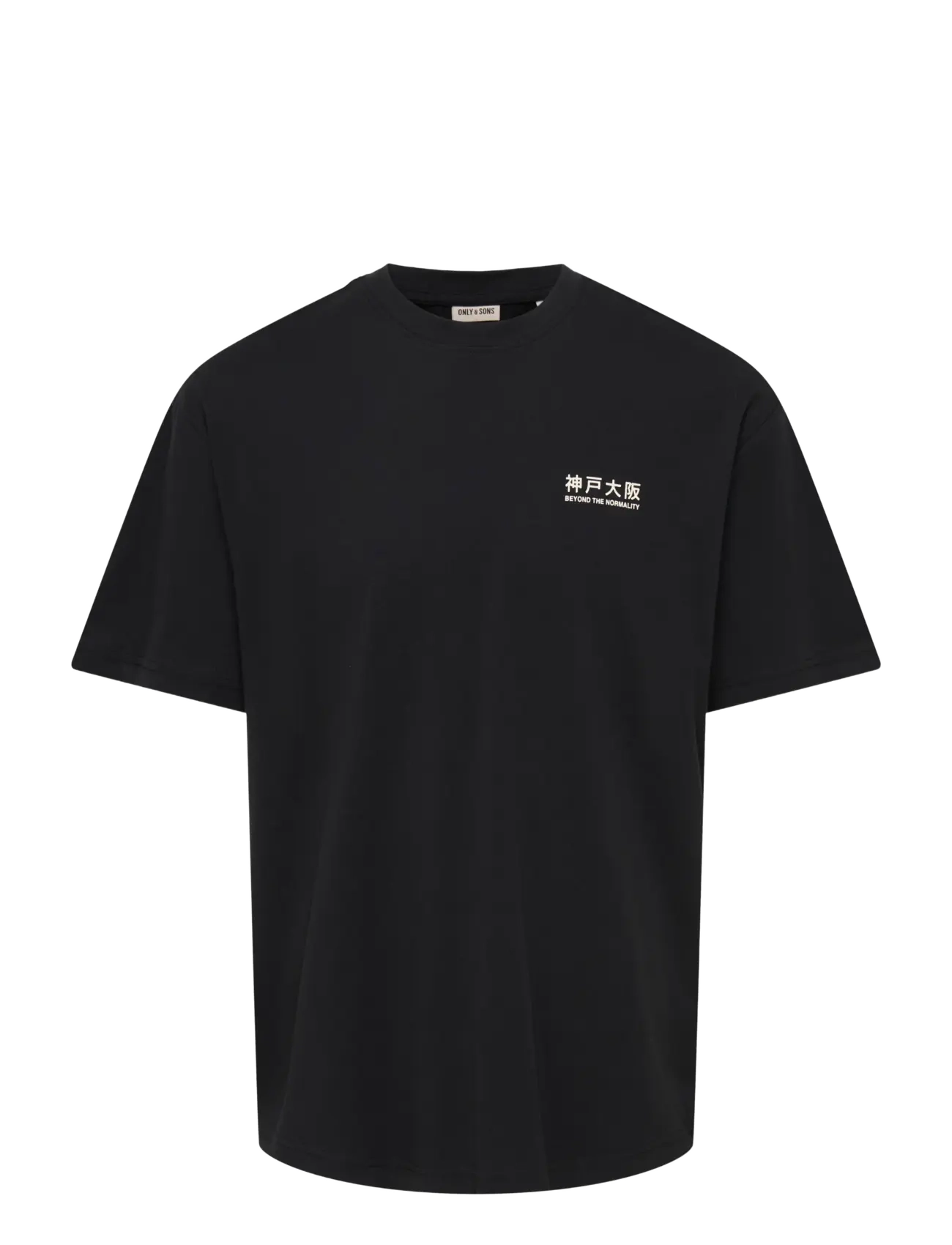 ONLY & SONS Onsaxel Bonsai Rlx Ss Tee, S, Black, T-Shirts > Kortærmede, Herre