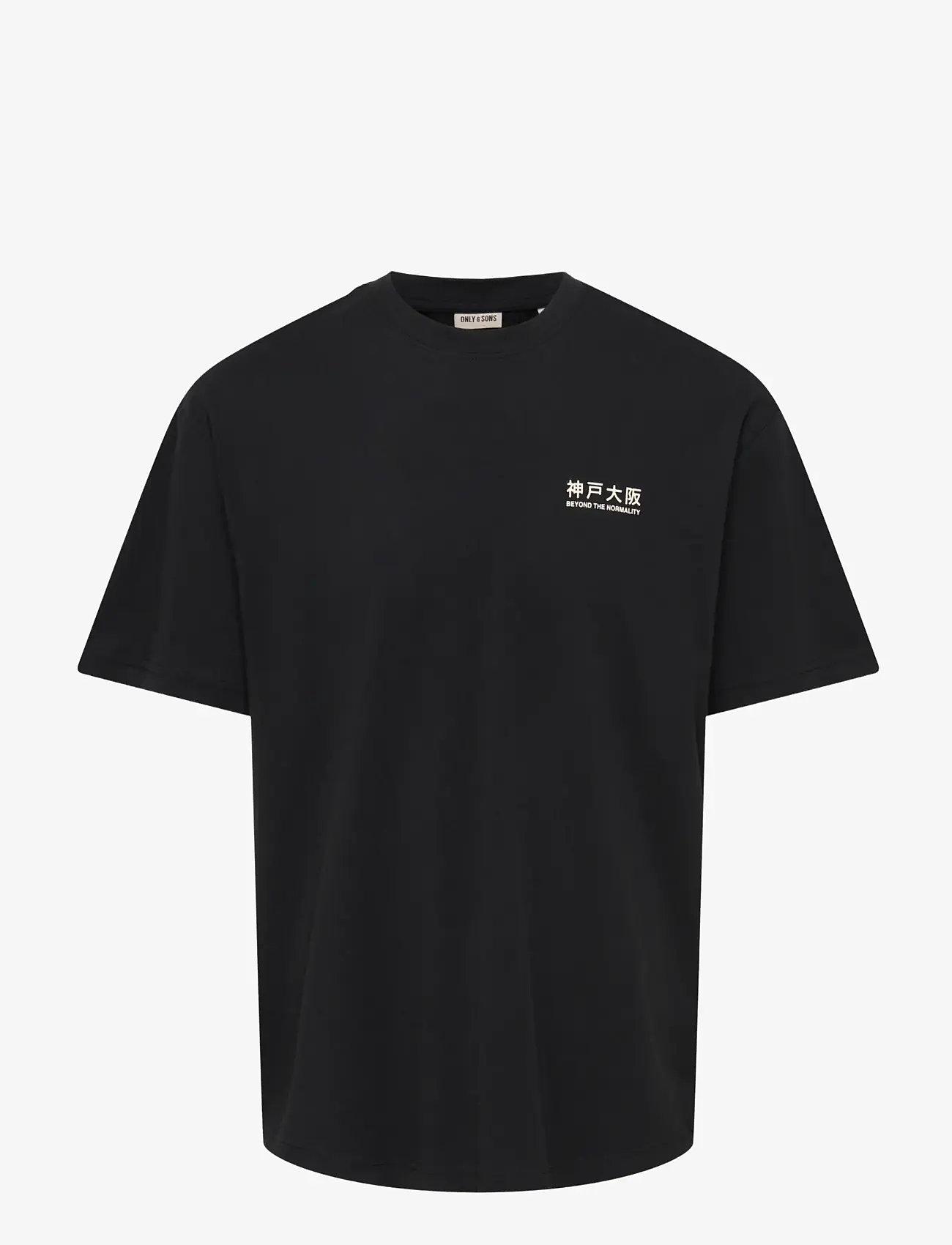 ONLY & SONS - ONSAXEL BONSAI RLX SS TEE - kortærmede t-shirts - black - 0