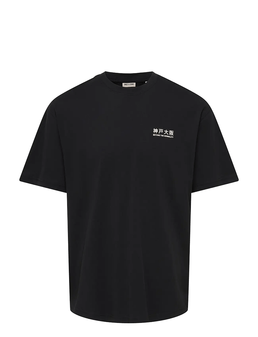 ONLY & SONS - ONSAXEL BONSAI RLX SS TEE - kurzärmelig - black - 0