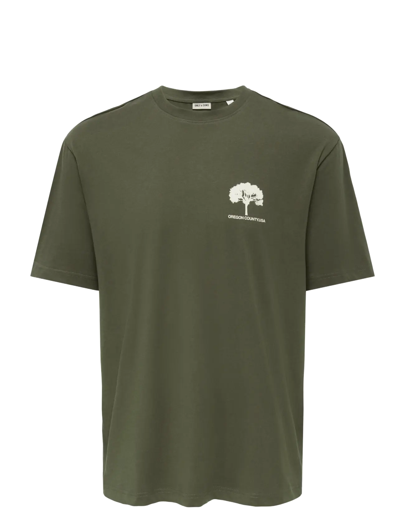 ONLY & SONS Onsaxel Bonsai Rlx Ss Tee Khaki - S - Herren