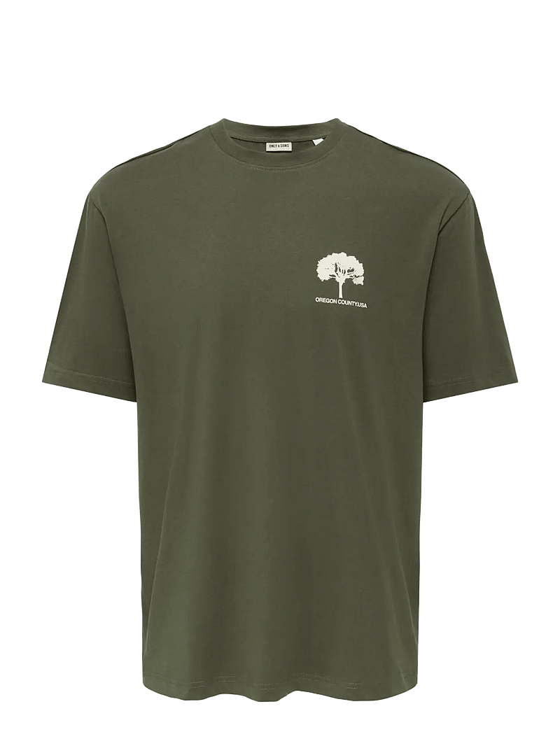 ONLY & SONS - ONSAXEL BONSAI RLX SS TEE - kortærmede t-shirts - tarmac - 0