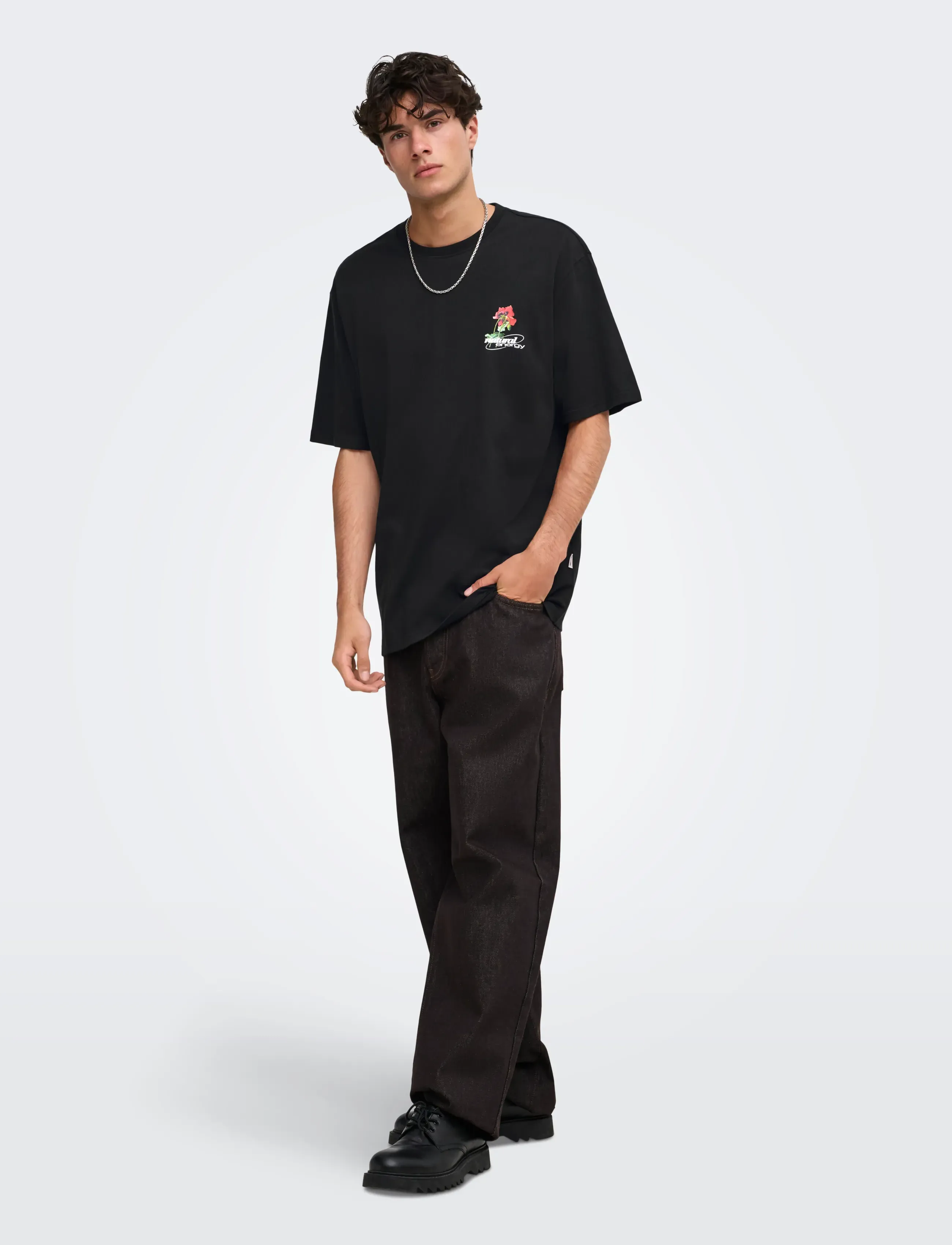 ONLY & SONS - ONSNATURE RLX SS TEE - kortærmede t-shirts - black - 4