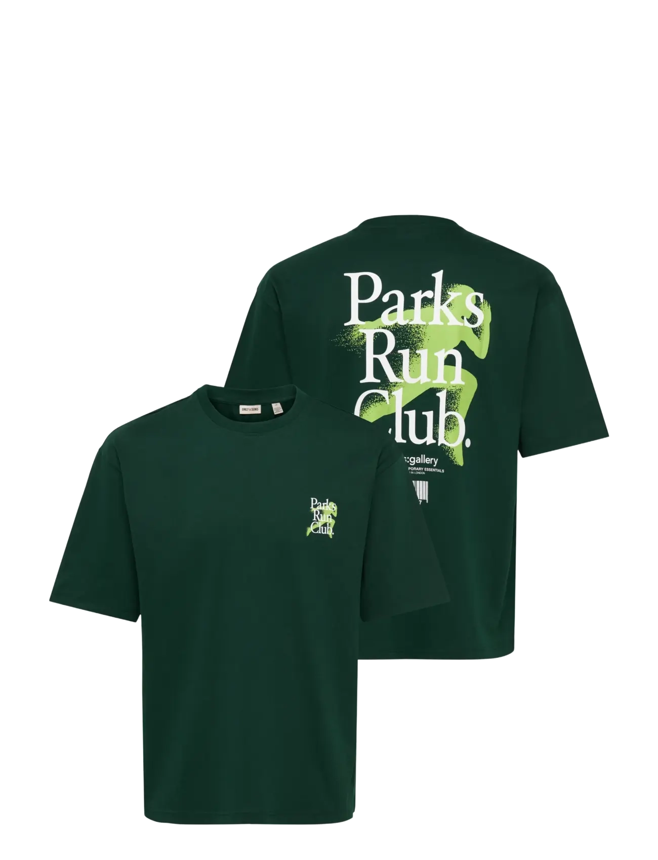 ONLY & SONS - ONSFRED RUN CLUB BOXY SS TEE - pine grove - 2