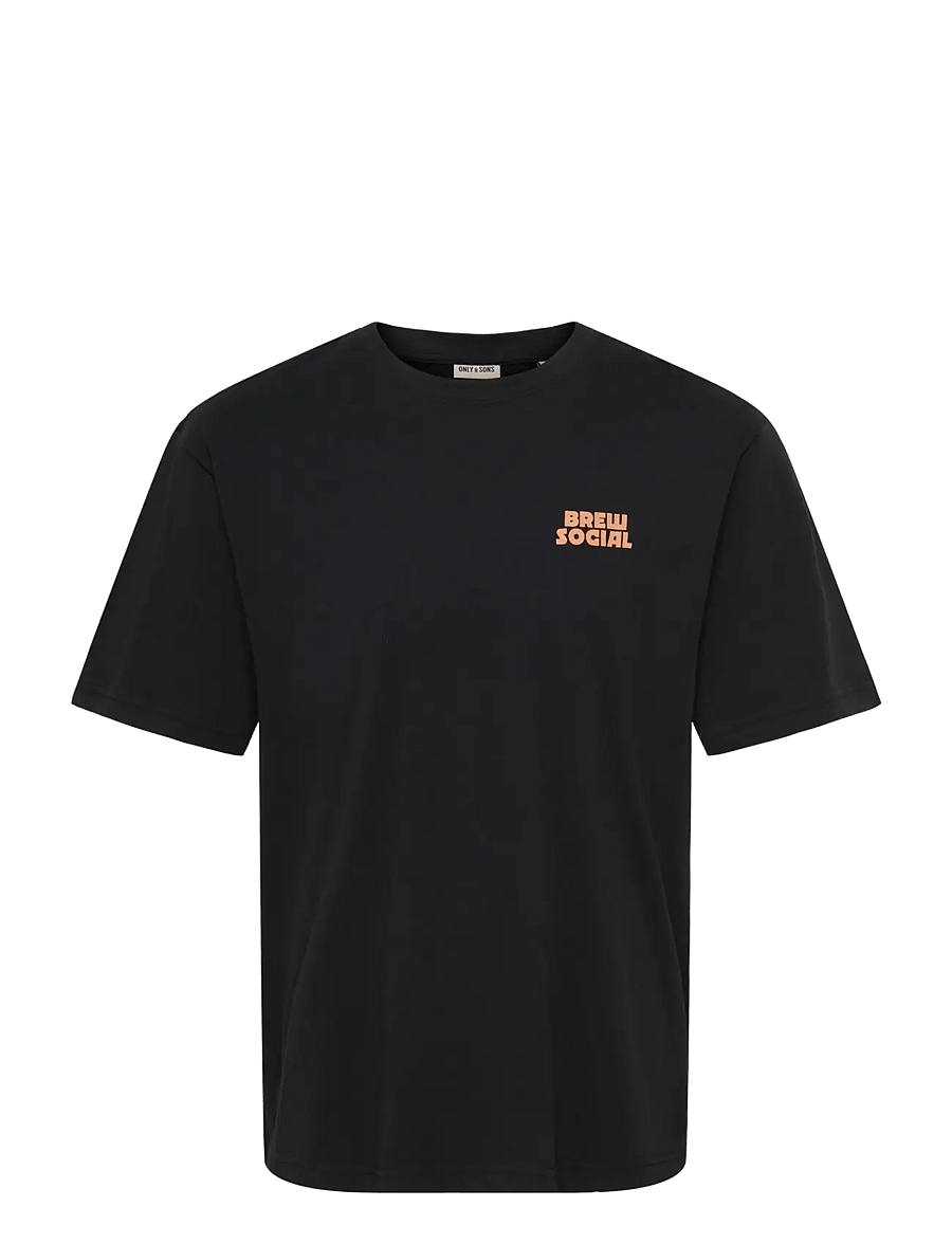 ONLY & SONS - ONSAXEL COFFEE RLX SS TEE - lühikeste varrukatega t-särgid - black - 0
