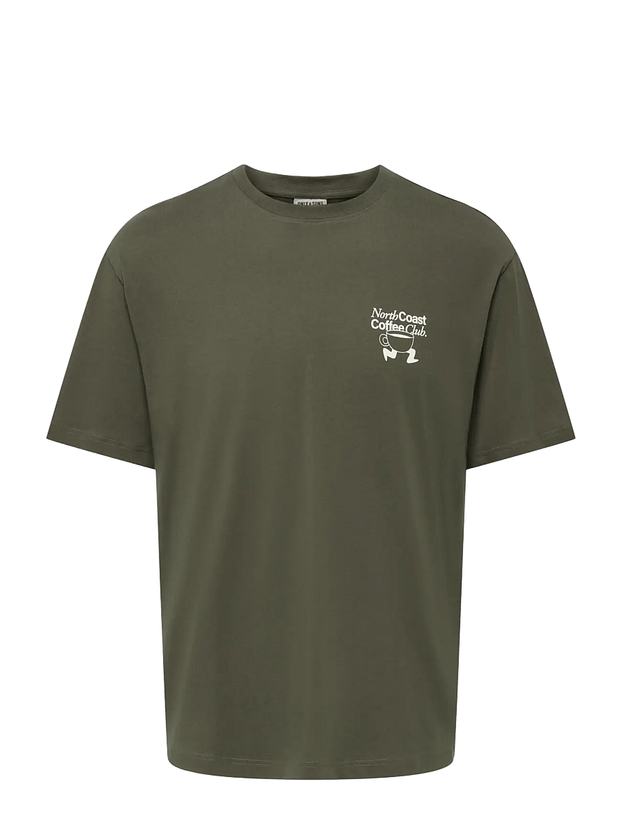 ONLY & SONS - ONSAXEL COFFEE RLX SS TEE - lühikeste varrukatega t-särgid - tarmac - 0