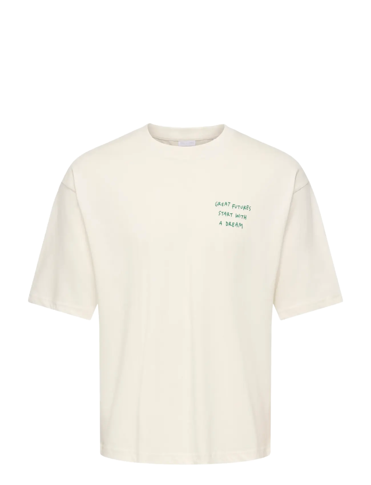 ONLY & SONS Onsaxel Scribble Boxy Fit Ss Tee Cream - L - Herren
