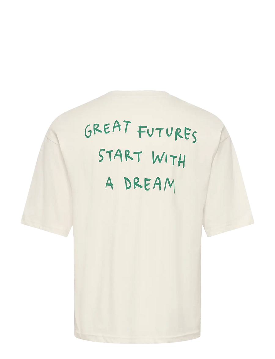 ONLY & SONS - ONSAXEL SCRIBBLE BOXY FIT SS TEE - kurzärmelige t-shirts - egret - 1