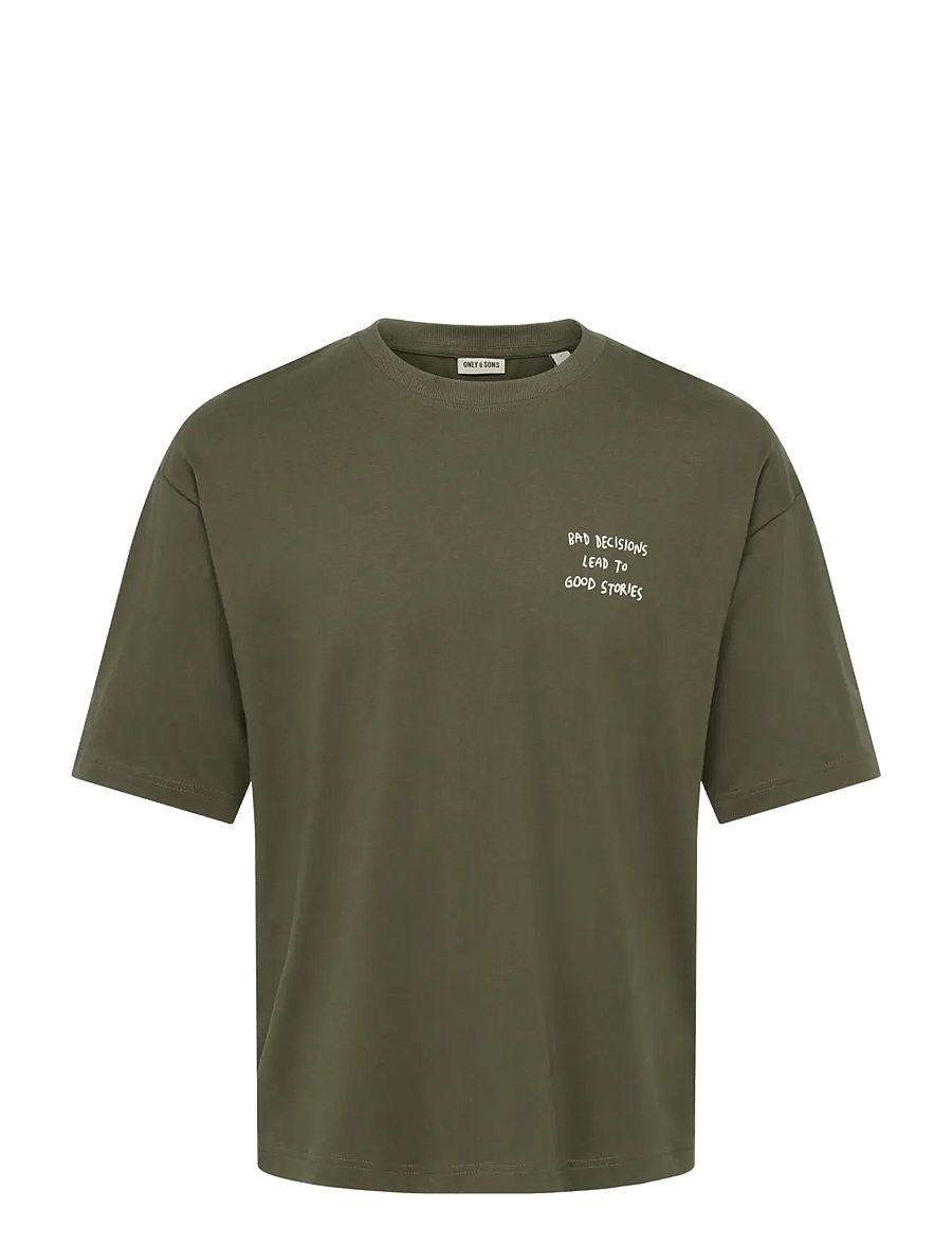 ONLY & SONS - ONSAXEL SCRIBBLE BOXY FIT SS TEE - lühikeste varrukatega t-särgid - tarmac - 0