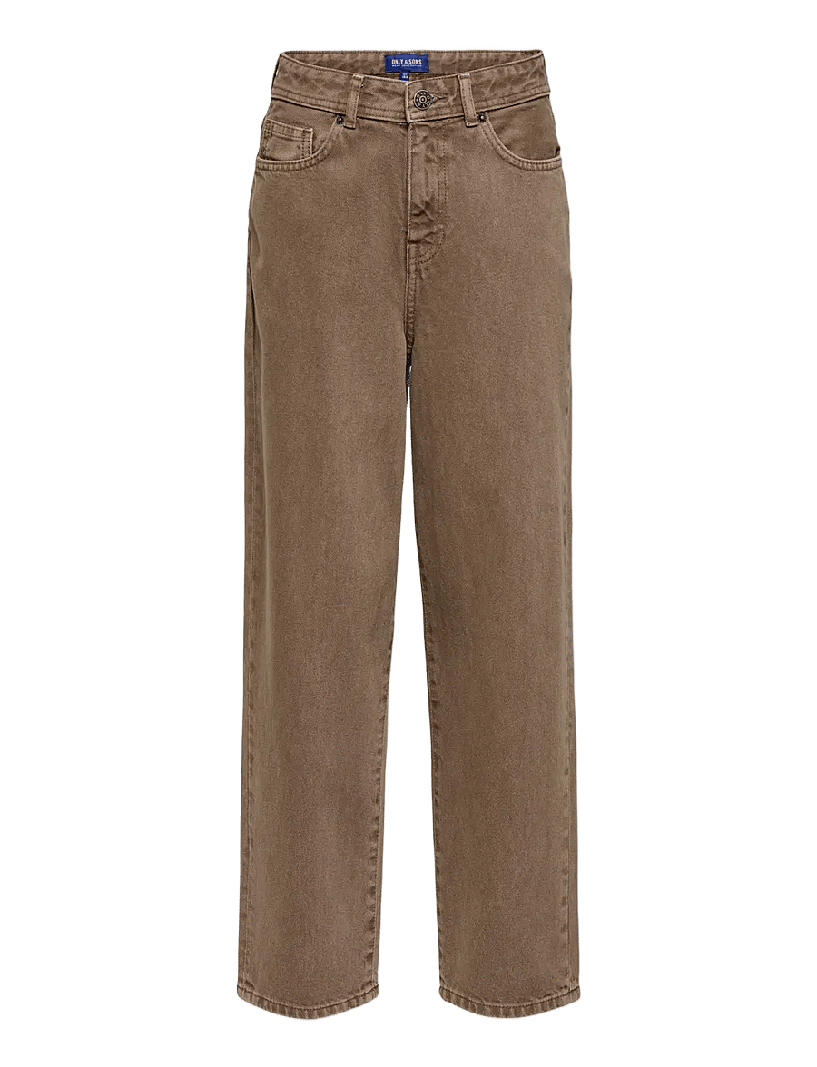 ONLY & SONS - OSJFADE LOOSE BROWN 9613 TAI DNM - loose jeans - brown denim - 0