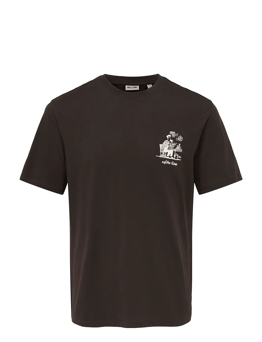 ONLY & SONS - ONSMAZ SS REG TEE - coffee bean - 0