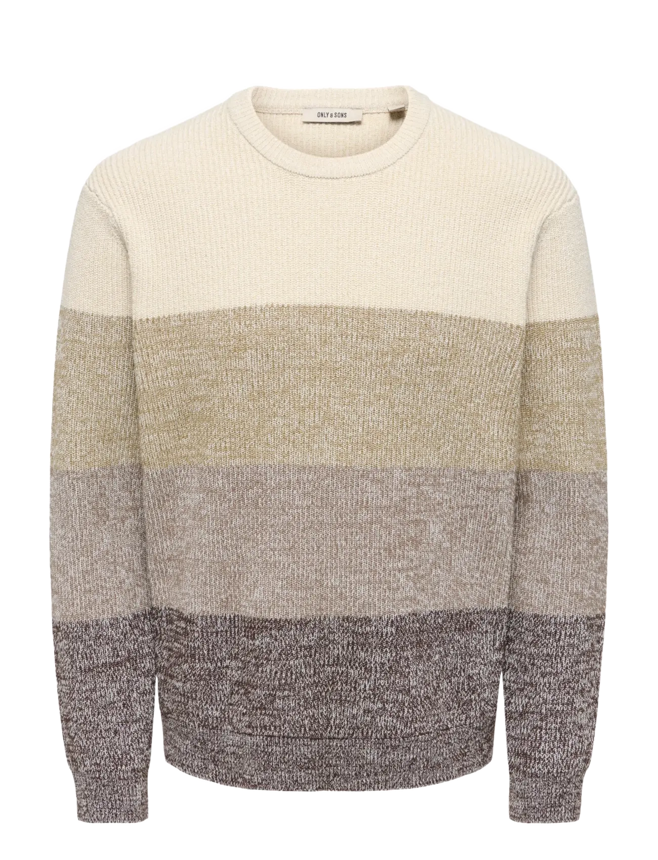 ONLY & SONS - ONSLUCA REG CREW NECK KNIT - coffee bean - 1