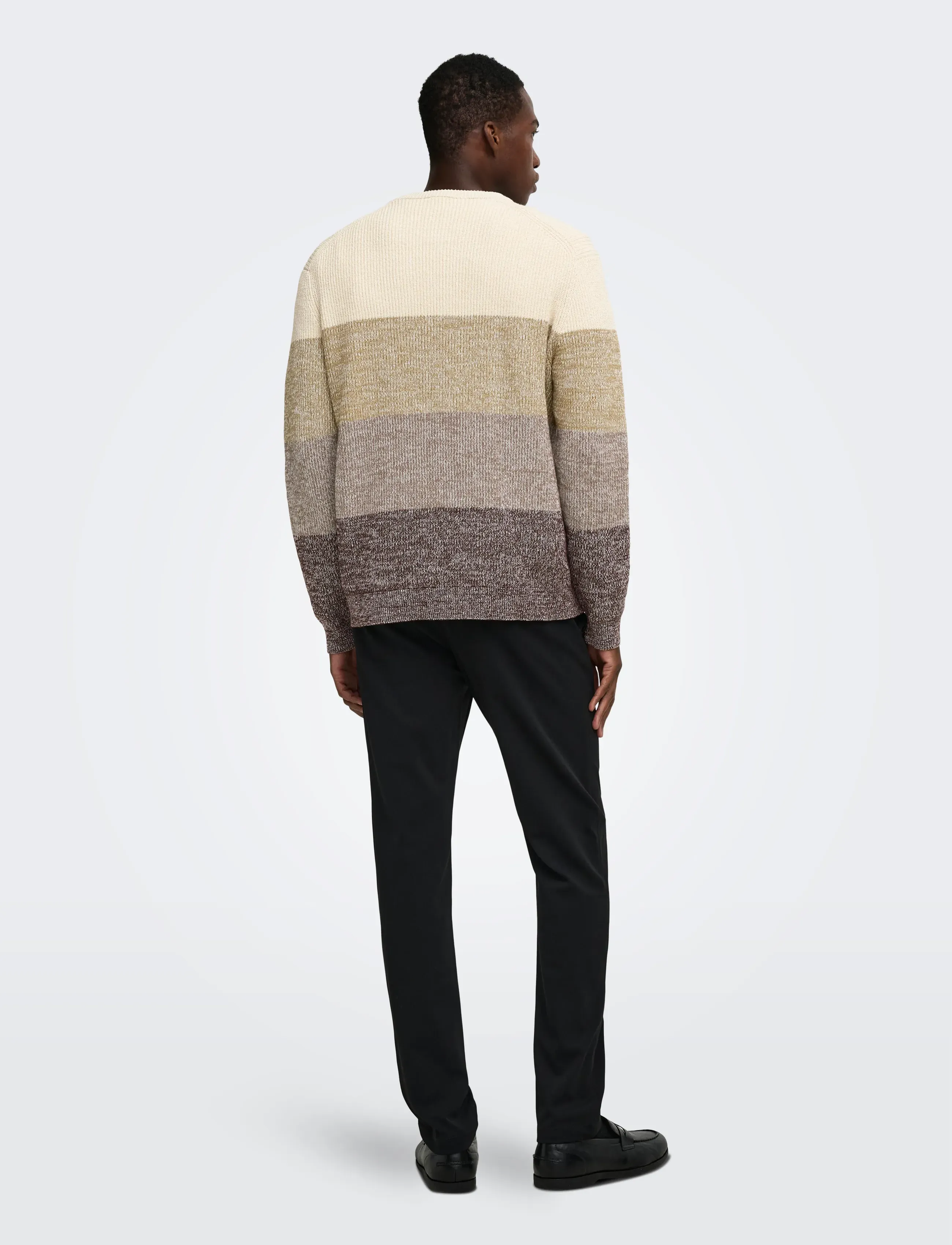 ONLY & SONS - ONSLUCA REG CREW NECK KNIT - coffee bean - 3
