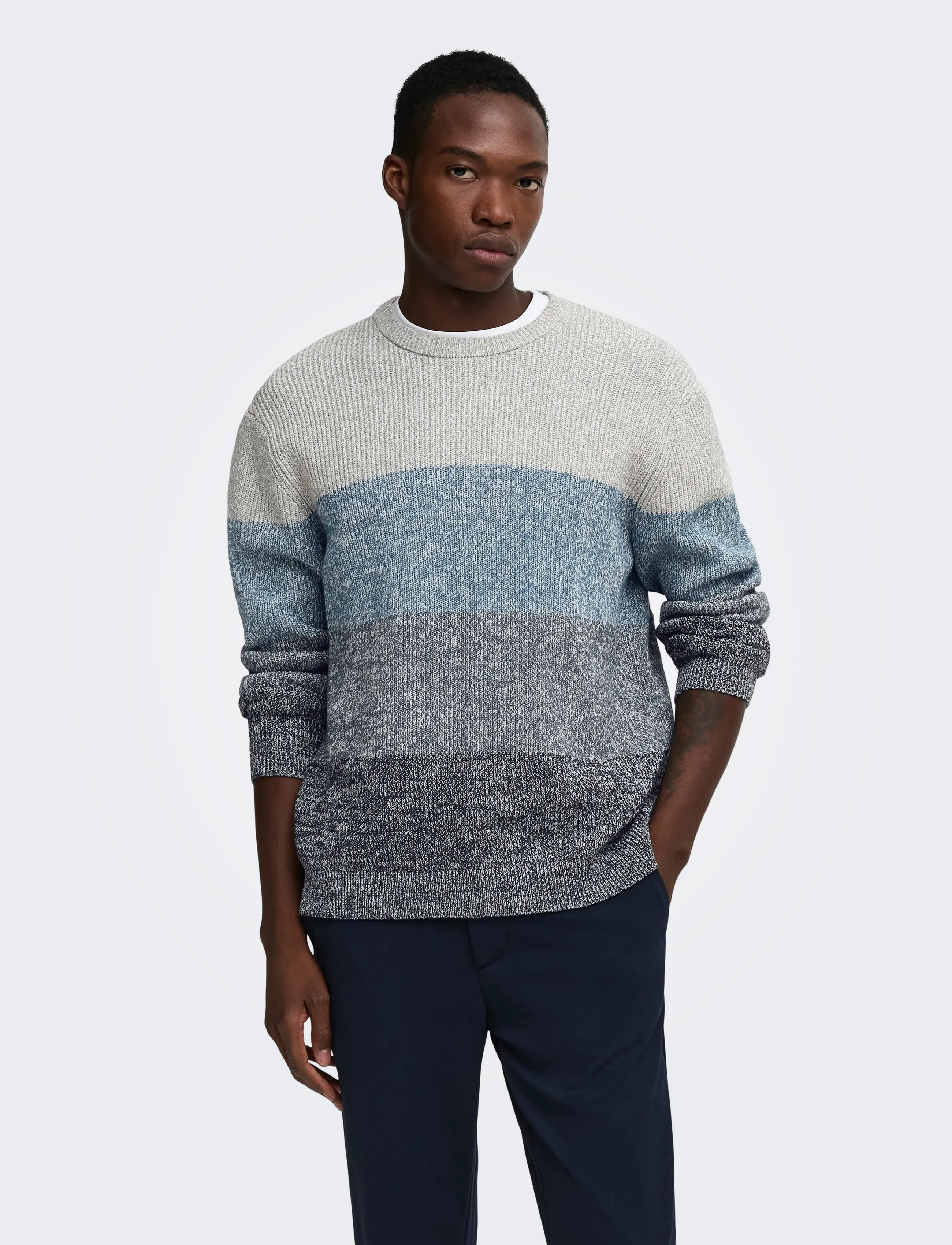 ONLY & SONS - ONSLUCA REG CREW NECK KNIT - rundhals - dark navy - 0
