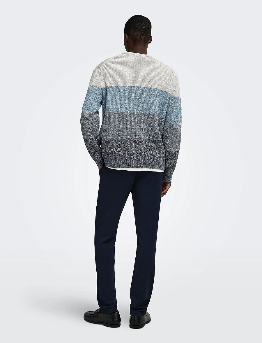 ONLY & SONS - ONSLUCA REG CREW NECK KNIT - rundhals - dark navy - 3