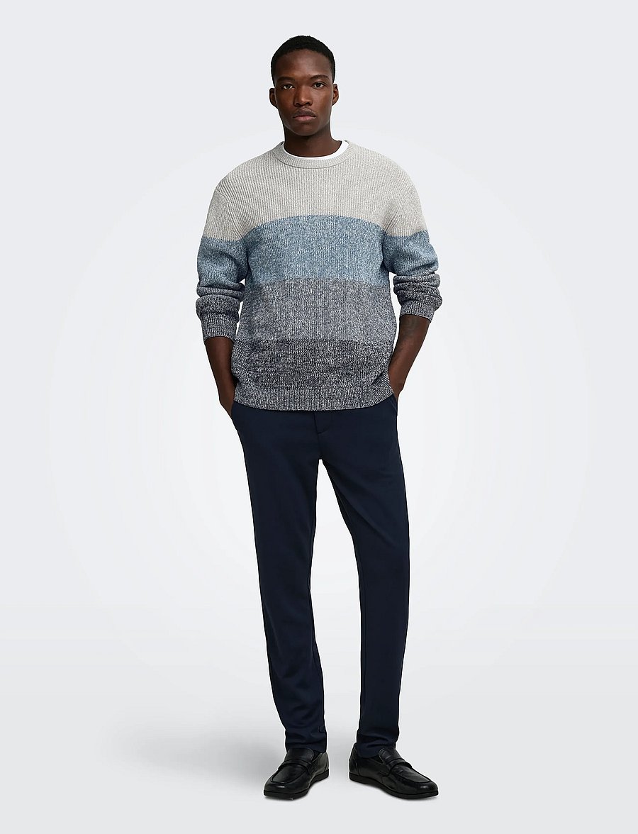 ONLY & SONS - ONSLUCA REG CREW NECK KNIT - rundhals - dark navy - 4