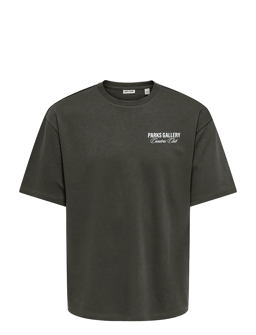ONLY & SONS - ONSPARKS GALLERY AIR BOXY SS TEE NOOS - beluga - 0