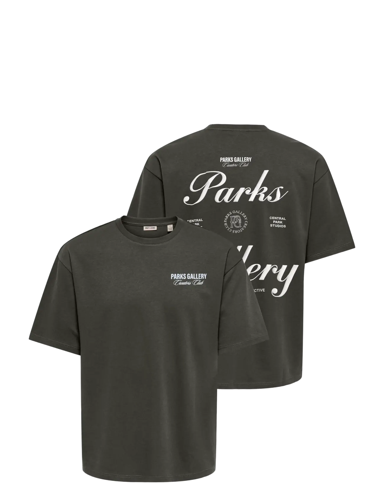 ONLY & SONS - ONSPARKS GALLERY AIR BOXY SS TEE NOOS - beluga - 2