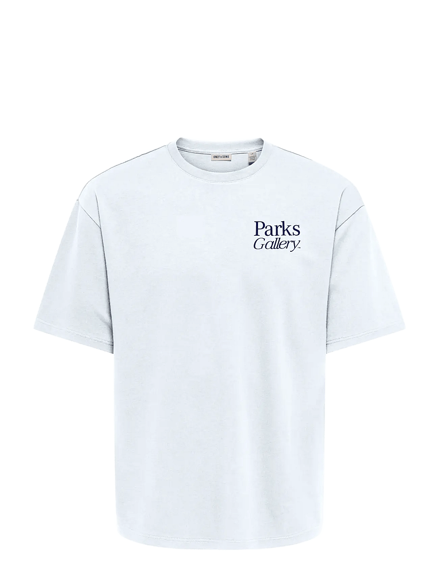 ONLY & SONS - ONSPARKS GALLERY AIR BOXY SS TEE NOOS - lühikeste varrukatega t-särgid - bright white - 0