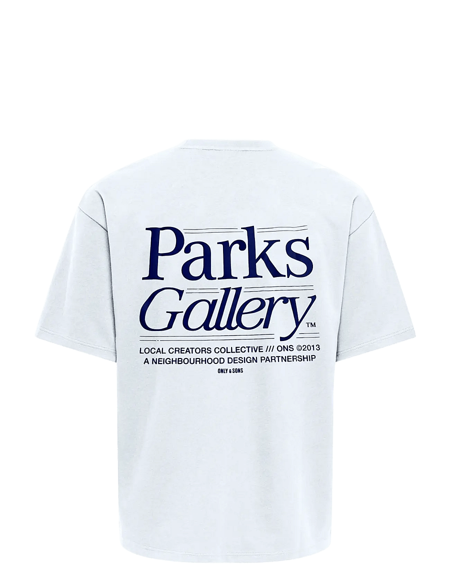 ONLY & SONS - ONSPARKS GALLERY AIR BOXY SS TEE NOOS - lühikeste varrukatega t-särgid - bright white - 1