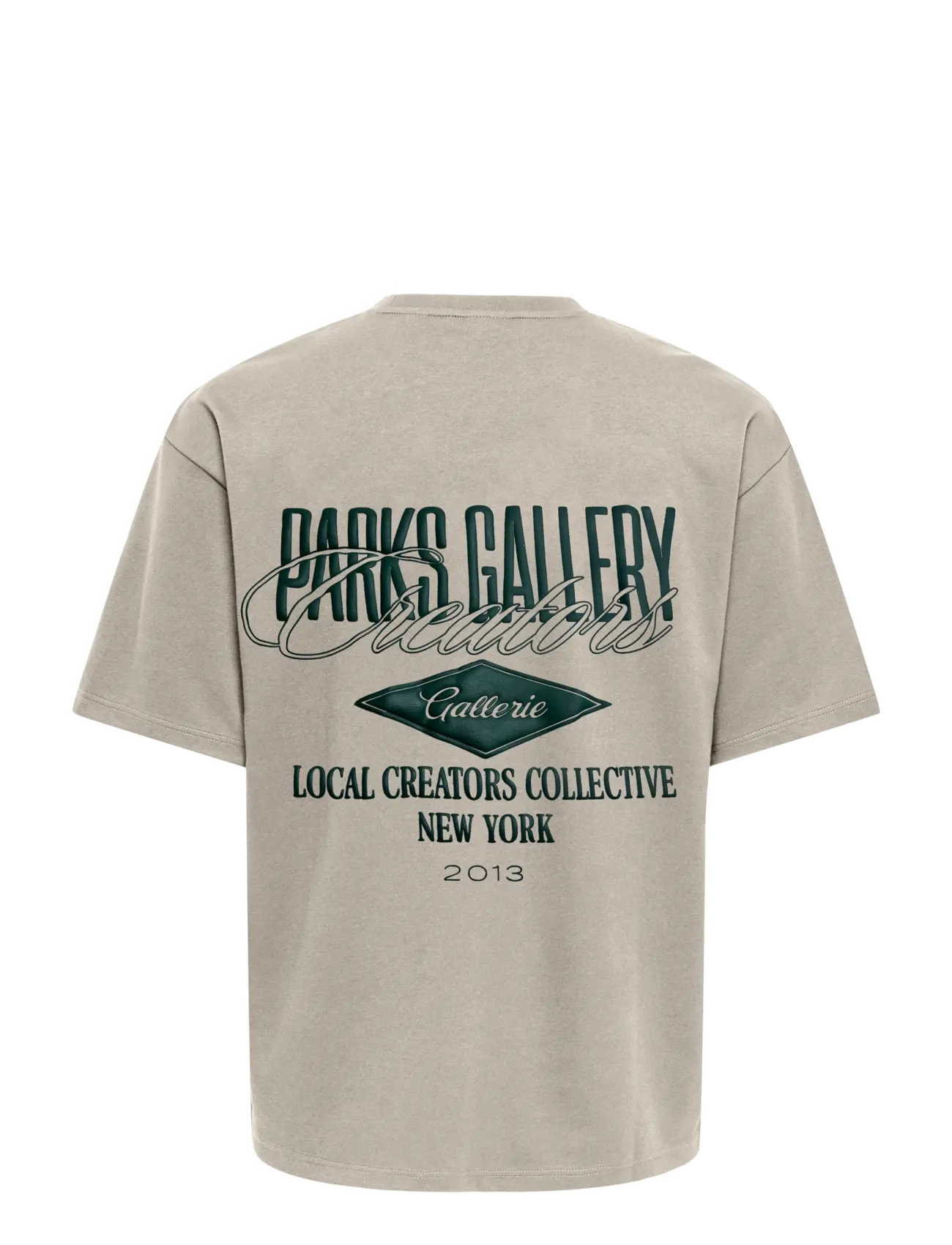 ONLY & SONS - ONSPARKS GALLERY AIR BOXY SS TEE NOOS - silver lining - 1