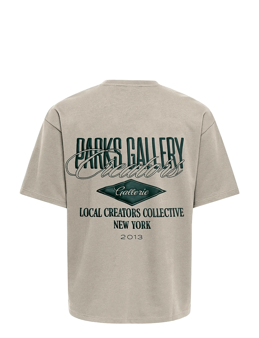 ONLY & SONS - ONSPARKS GALLERY AIR BOXY SS TEE NOOS - lühikeste varrukatega t-särgid - silver lining - 1
