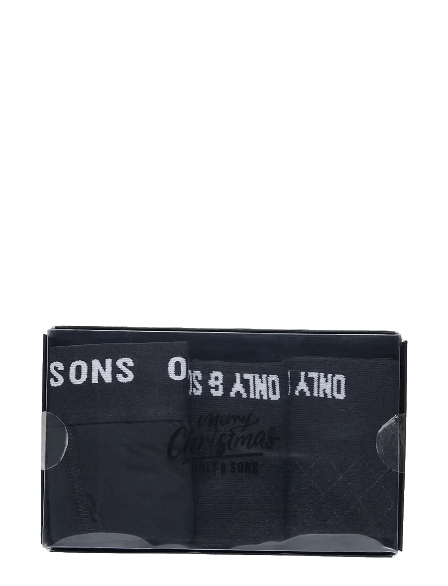 ONLY & SONS - ONSBASIC UNDERWEAR SOCK GIFTBOX - crew socks - black - 0