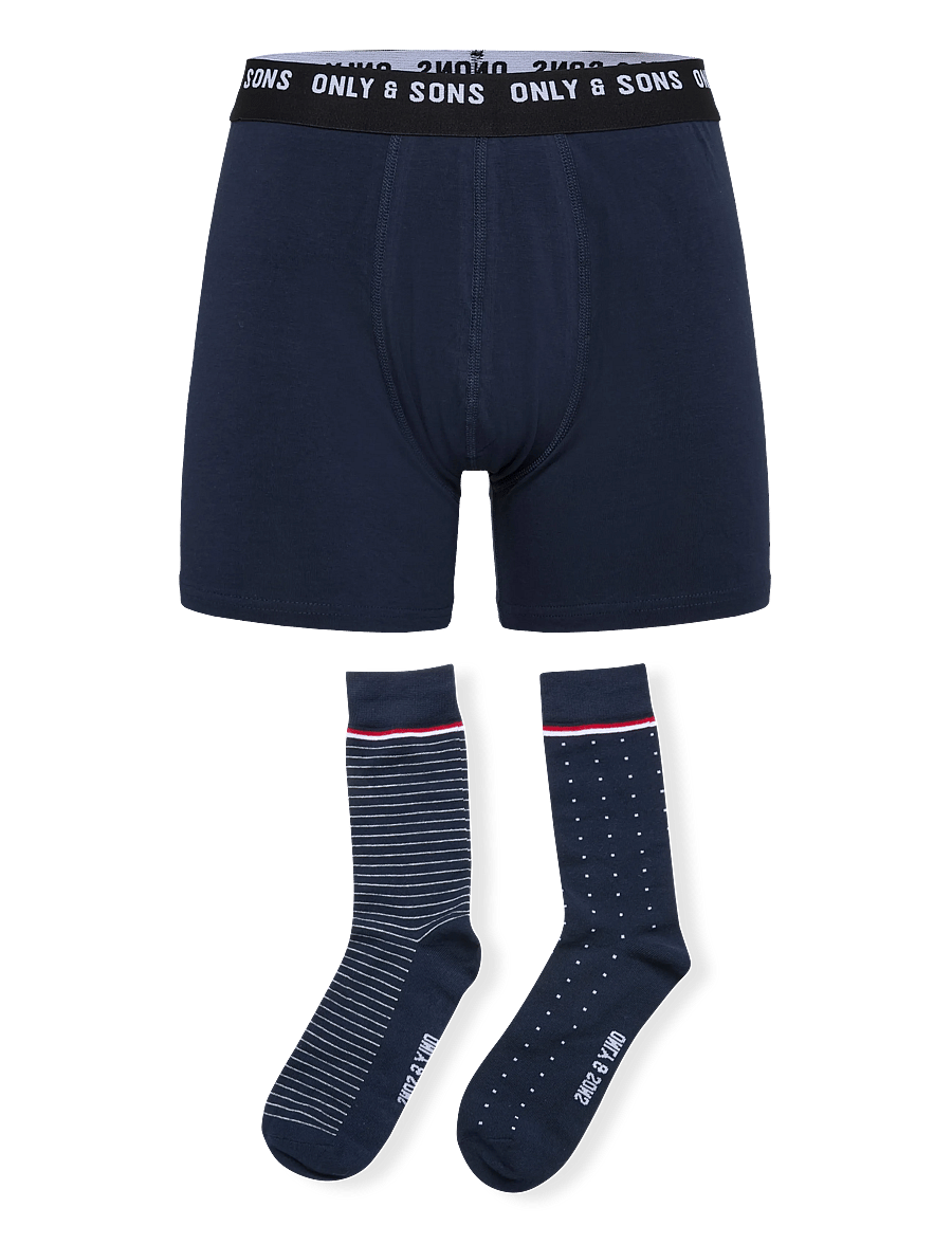 ONLY & SONS - ONSBASIC UNDERWEAR SOCK GIFTBOX - tennissocken - navy blazer - 0