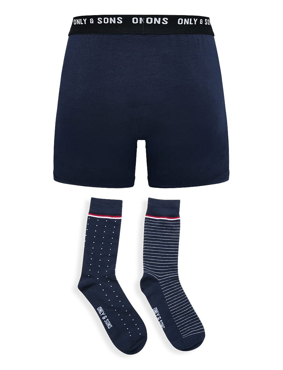 ONLY & SONS - ONSBASIC UNDERWEAR SOCK GIFTBOX - tennissocken - navy blazer - 1