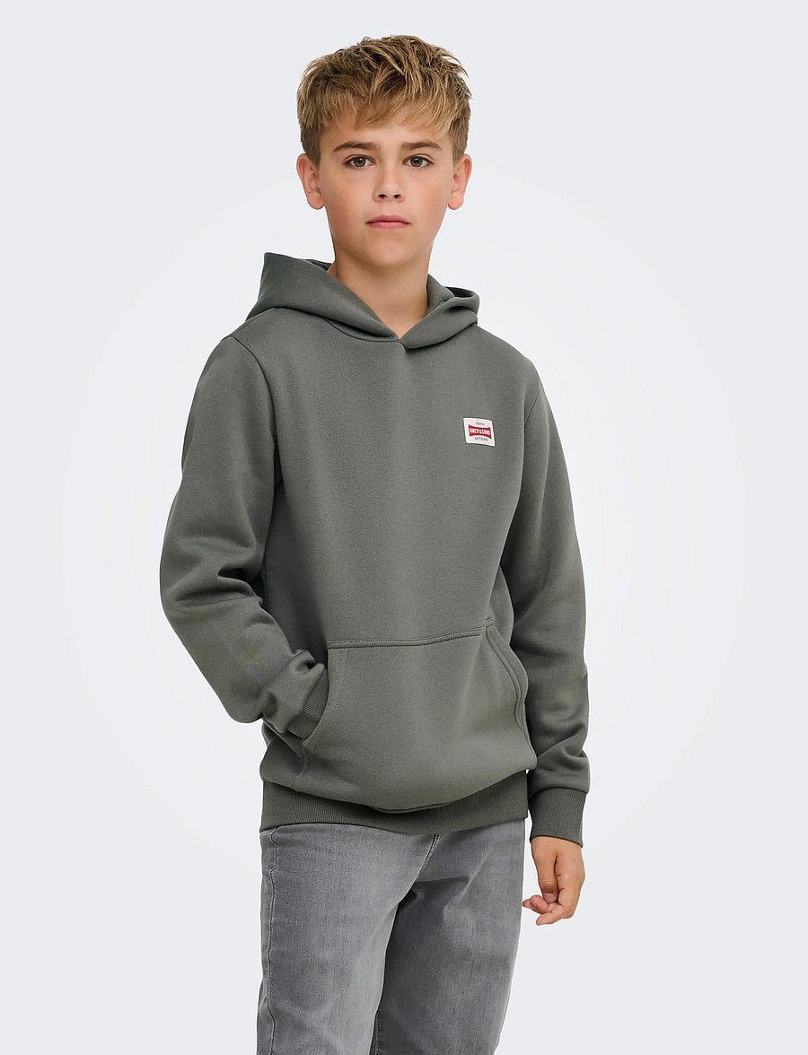 ONLY & SONS - OSJCERES HOODIE LABEL SWT NOOS - kapuzenpullover - castor gray - 0