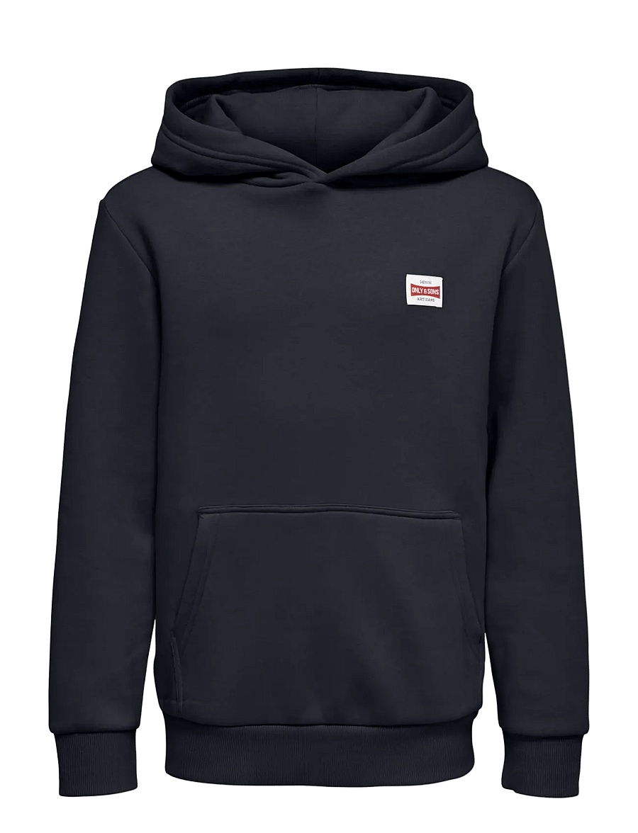 ONLY & SONS - OSJCERES HOODIE LABEL SWT NOOS - kapuzenpullover - dark navy - 1