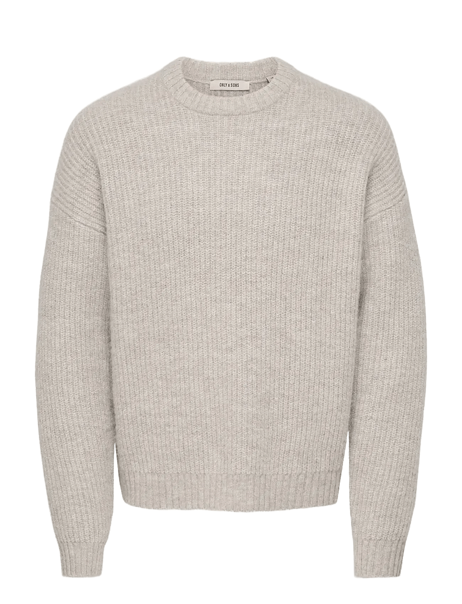 ONLY & SONS - ONSBOB DS LS CREW KNIT FRML - rundhals - silver lining - 0
