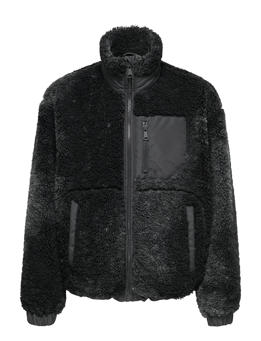 ONLY & SONS - OSJTHOR SHERPA JACKET OTW JNR - fliisjakid - grey pinstripe - 0