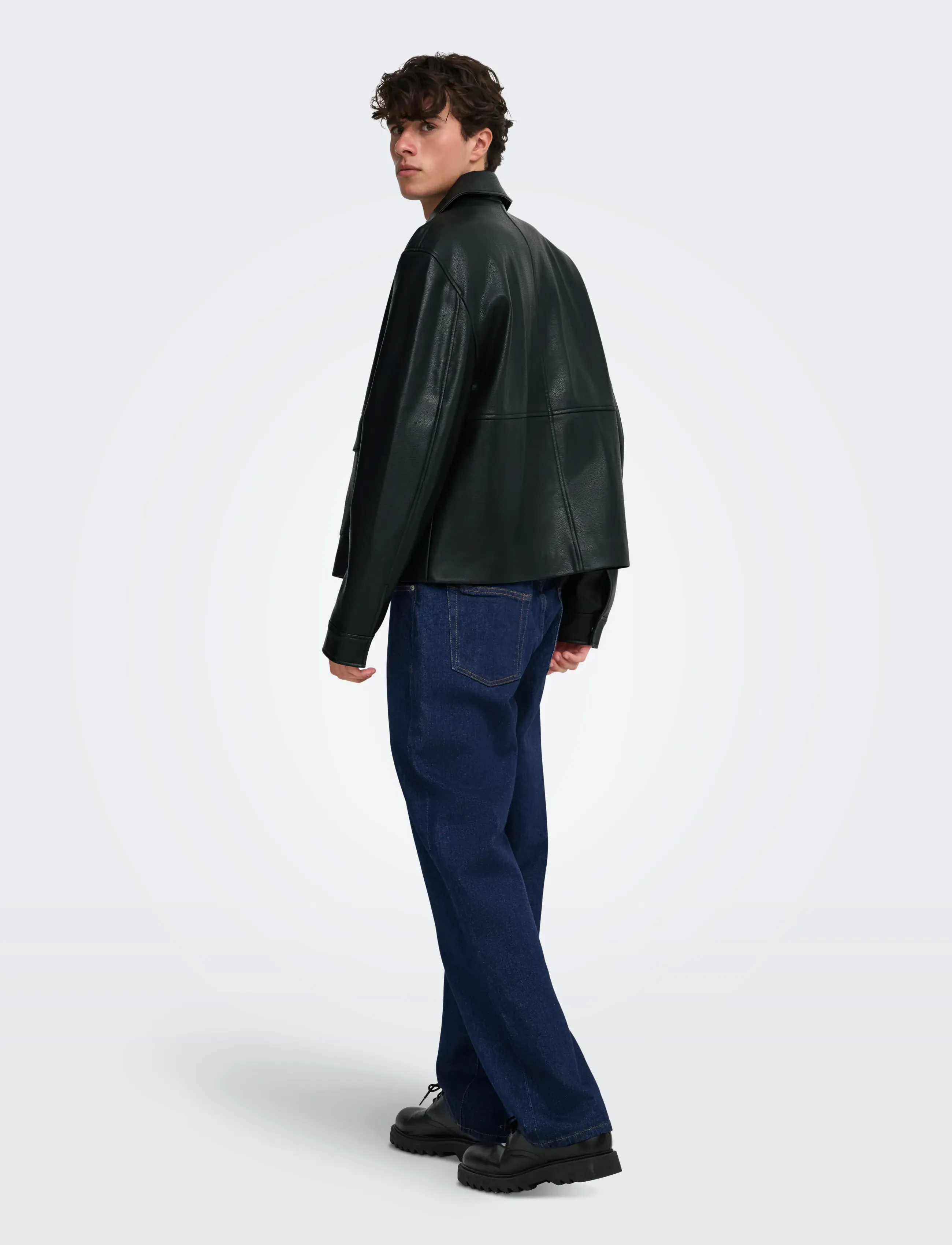 ONLY & SONS - ONSBATE PU JACKET OTW - black - 3