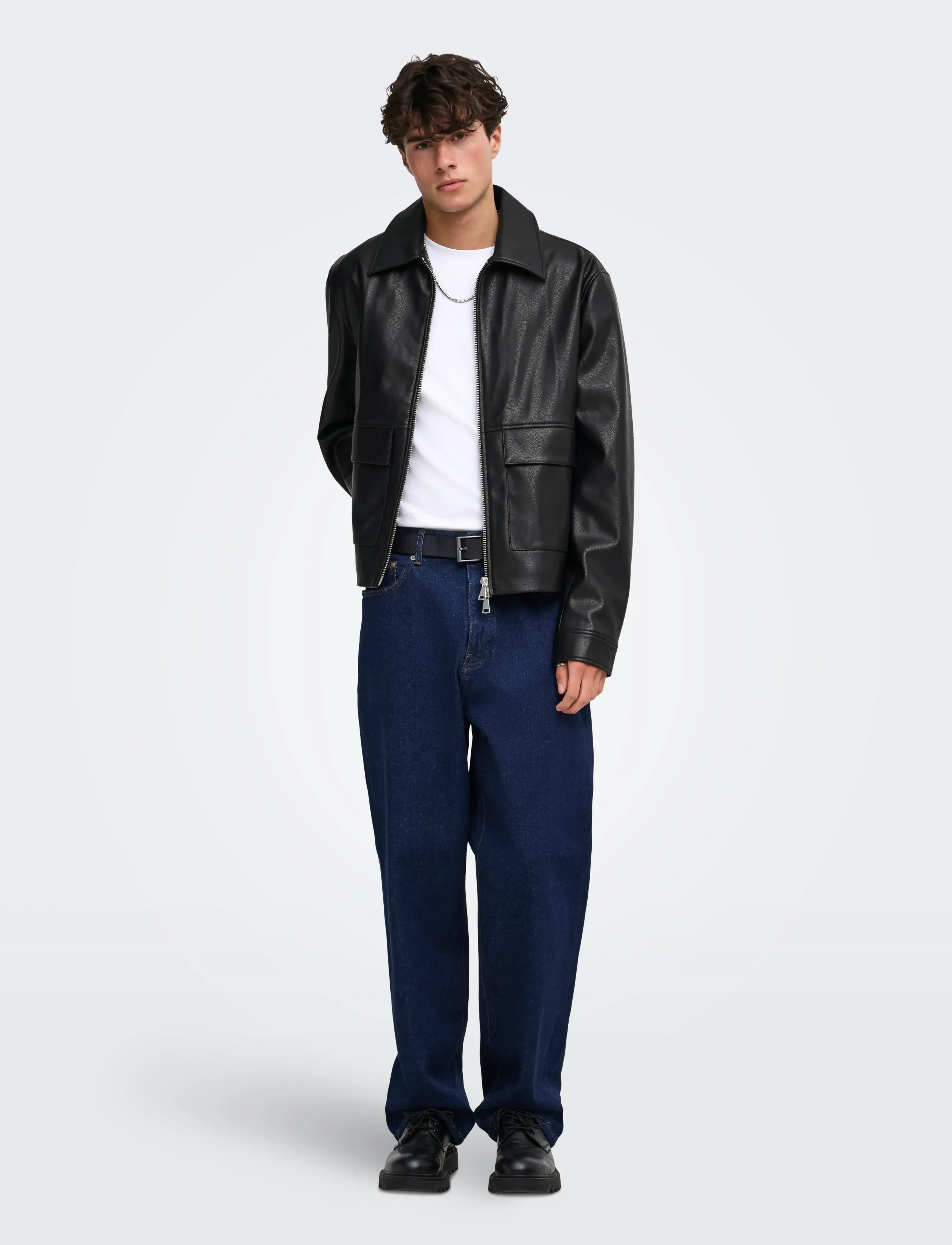 ONLY & SONS - ONSBATE PU JACKET OTW - black - 4