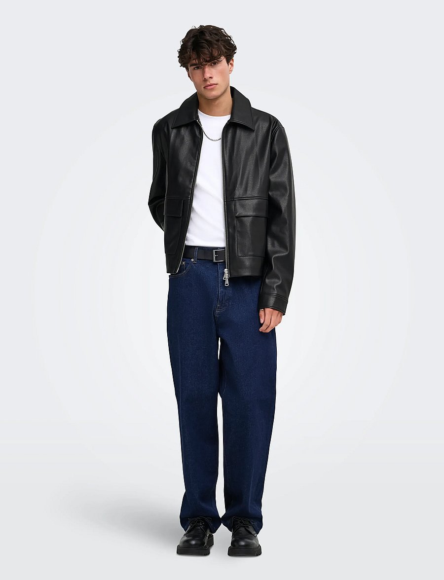 ONLY & SONS - ONSBATE PU JACKET OTW - black - 4