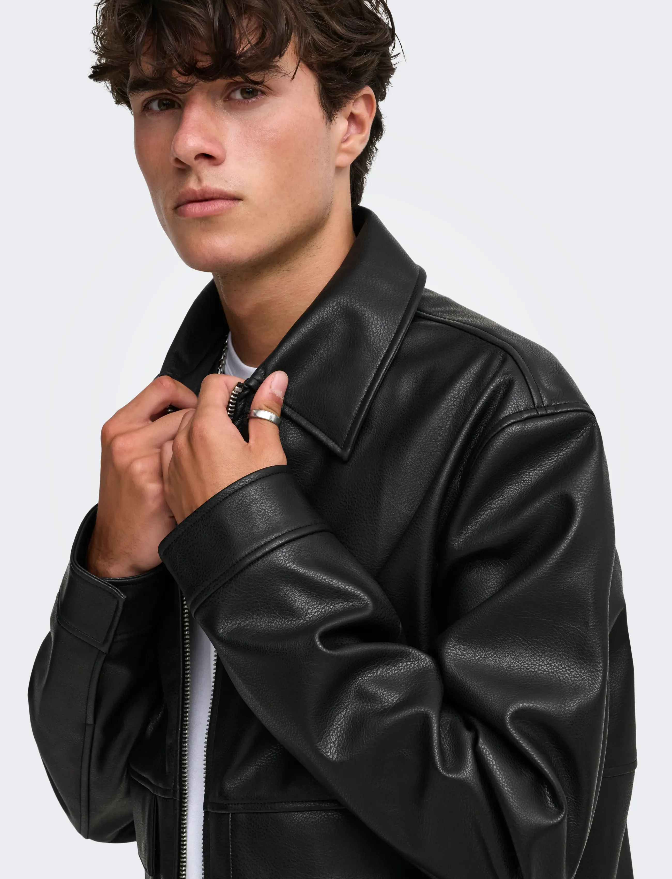ONLY & SONS - ONSBATE PU JACKET OTW - black - 5